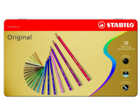 STABILO Набор цветных карандашей с тонким грифелем "Original" для графиков, художников, 38 цветов
