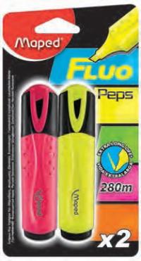 Maped Маркер текстовыделитель Fluo Pep's, 2 штуки, желтый, розовый