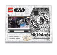 LEGO (Лего) Книга для записей Lego TIE Fighter, с черной гелевой ручкой и минифигурой, 192 листа