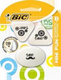 BIC Ластики "Mini Fun", 3 штуки