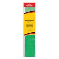 BRAUBERG Цветная крепированная бумага &quot;Металлик&quot;, растяжение до 35%, 50 г/м2, зеленая, 50x100 см