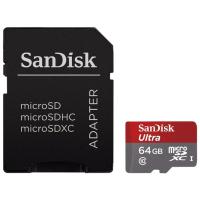 Sandisk Micro SecureDigital 64Gb  Ultra Imaging microSDXC class 10 UHS-1 + SD adapter (SDSDQUIN-064G-G4)