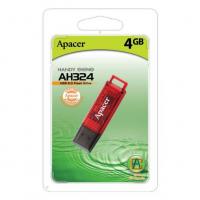 Apacer USB 2.0 AH324 4Гб, Красный, пластик, USB 2.0