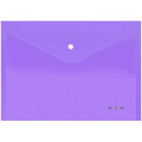 Berlingo Папка-конверт на кнопке "Starlight", А4, 180 мкм, прозрачная фиолетовая