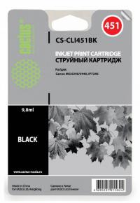 Cactus Картридж струйный CS-CLI451BK черный (9.8мл)