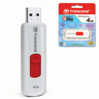 Transcend Флэш-диск 4GB JetFlash 530 USB 2.0, белый с красным
