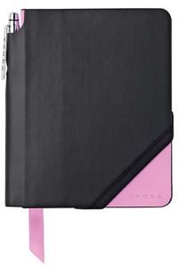 Cross Записная книжка "Jot Zone", малая, 160 страниц в линейку, ручка в комплекте, черно-розовый