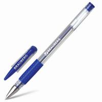 BRAUBERG Ручка гелевая "Number One",, узел 0,5 мм, линия 0,35 мм, резиновый упор, синяя