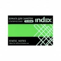 Index Бумага для заметок статическая, маркерная, 75x50 мм, зеленая, 100 листов