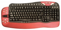Oklick Large Multimedia Keyboard Red-Black USB+PS/2