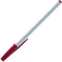 Sponsor Ручка шариковая, 1 мм, белый корпус, красные детали, красные масляные чернила