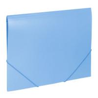 BRAUBERG Папка на резинках "Office", голубая, до 300 листов, 500 мкм
