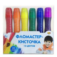 ABtoys Фломастер-кисточка, 12 цветов