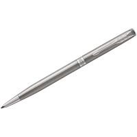 Parker Ручка шариковая "Sonnet Stainless Steel CT Slim", черная, 1,0 мм, поворотный механизм