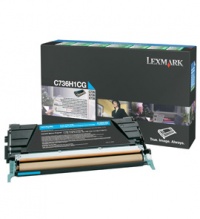 Lexmark C736, X736, X738 Cyan High Yield Return Program Toner Cartridge