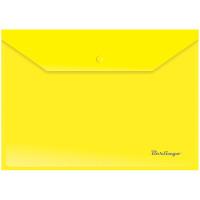 Berlingo Папка-конверт на кнопке, А4, 180 мкм, желтая (10 штук в комплекте) (количество товаров в комплекте: 10)
