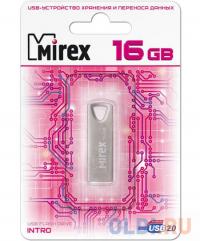Mirex Флеш накопитель 16GB Intro, USB 2.0, Металл