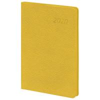 BRAUBERG Ежедневник датированный на 2020 год "Stylish", А5, 168 листов, желтый срез, цвет обложки желтый