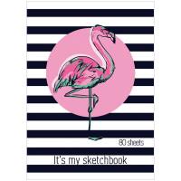BG (Би Джи) Бизнес-блокнот "Flamingo sketch", А5, 80 листов