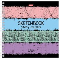 Хатбер-пресс Блокнот на гребне "SketchBook. Simply Colours", А5, 80 листов