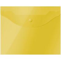 OfficeSpace Папка-конверт на кнопке, А5, 150 мкм, полупрозрачная, желтая