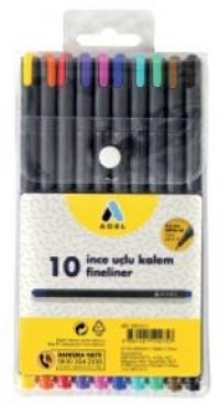 Adel Ручки капиллярные "Adel", 0,4 мм, 10 цветов