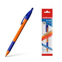 ErichKrause Ручка шариковая автоматическая "R-301 Orange Matic&Grip", 0,7 мм, синяя (в пакете)