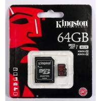 Kingston SDCA3/64GB microSDXC, 64Гб, Class 10 + adapter