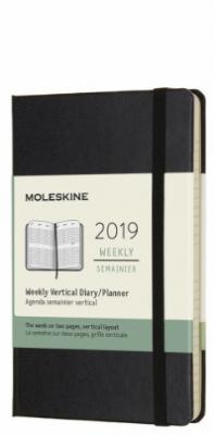 Moleskine Еженедельник "Vertical", черный, 144 страницы, черный