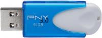 PNY Флешка USB 64GB Attache 4 FD64GATT430-EF бело-синий