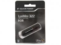 Silicon Power Флешка USB 8Gb lux mini series 322 SP008GBUF2322V1K черный