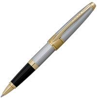 Cross Ручка-роллер "Apogee", цвет - серебристый с золотистой отделкой