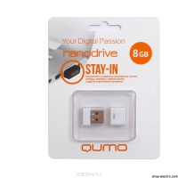 QUMO Usb2.0  8gb nano white