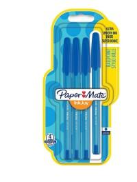 PAPER MATE Набор шариковых ручек "INKJOY 100", 0,5 мм, цвет чернил синий, 4 штуки