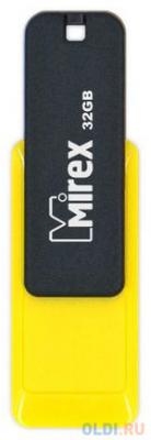 Mirex Флешка 32Gb City USB 2.0 черный желтый 13600-FMUCYL32