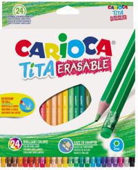 Carioca Набор цветных карандашей "Tita Erasable", 24 цвета, шестигранные