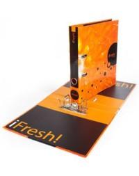 Hatber Папка-регистратор с арочным механизмом "iFresh апельсин", А4, 50 мм