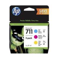 HP Картридж оригинальный Hewlett Packard (HP) "711 CMY Ink Crtg 3-Pack P2V32A", голубой, пурпурный, жёлтый, 3 штуки (количество товаров в комплекте: 3)