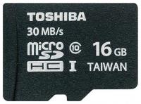 Toshiba microsdhc 16gb class 10 + адаптер sd-c016uhs1 (bl5a)