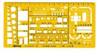 Rotring Шаблон архитектурный Architekt 190x95x12 мм мастшаб 1:100 пластик желтый S0238781