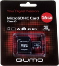 QUMO MicroSDHC 16 GB Сlass 10 с адаптером SD