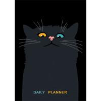 Канц-Эксмо Ежедневник недатированный "Графика. Черный кот", А6, 160 листов