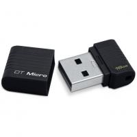 Kingston DataTraveler Micro 16Гб, Черный, пластик, USB 2.0
