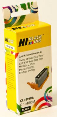 Hi-Black Картридж струйный "", совместимый с "Canon" CLI-521Bk с чипом, черный