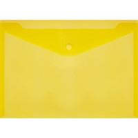 Bantex Папка-конверт на кнопке, А4, цвет прозрачный желтый, 0,18 мм, 10 штук