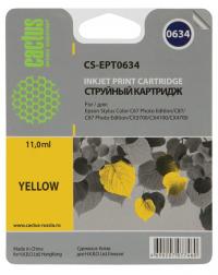 Cactus cs-ept0634 совместимый желтый для epson stylus c67 series/ c87 series/ cx3700 (10ml)