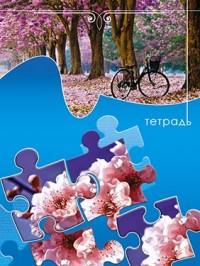 КТС-про Тетрадь на гребне "Пазл. Цветы", А5, 48 листов, клетка