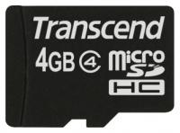 Transcend microSDHC 4Gb Class 4 + adapter