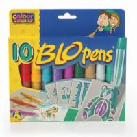 Centropen Фломастеры воздушные &quot;Blopens Cool Colours&quot;, 10 цветов + 4 трафарета