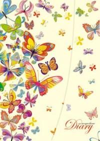 Plano Ежедневник недатированный, на магните "Яркие бабочки", А6, 136 листов, клетка